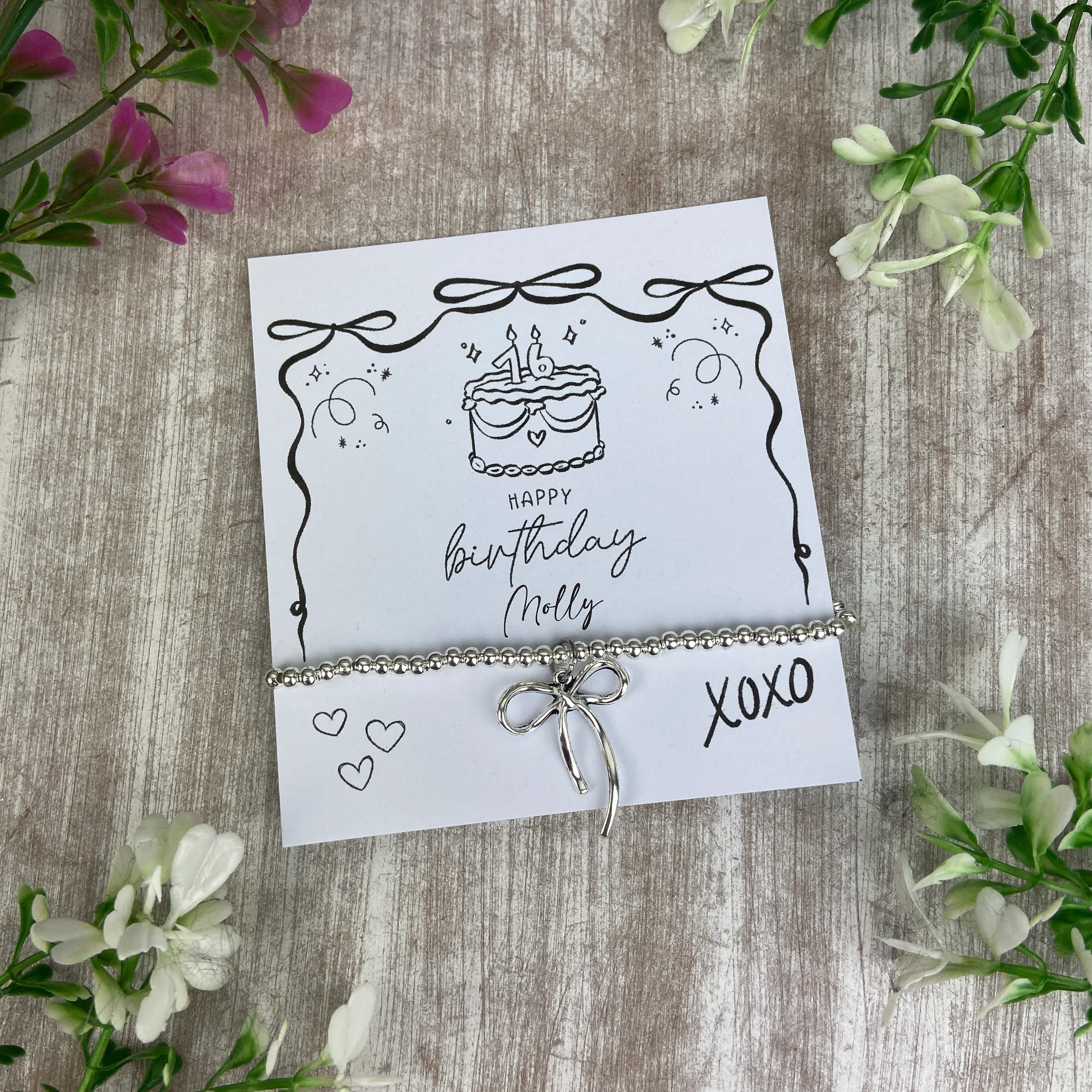 Whimsical Bow 16th Birthday Bracelet - Image 7