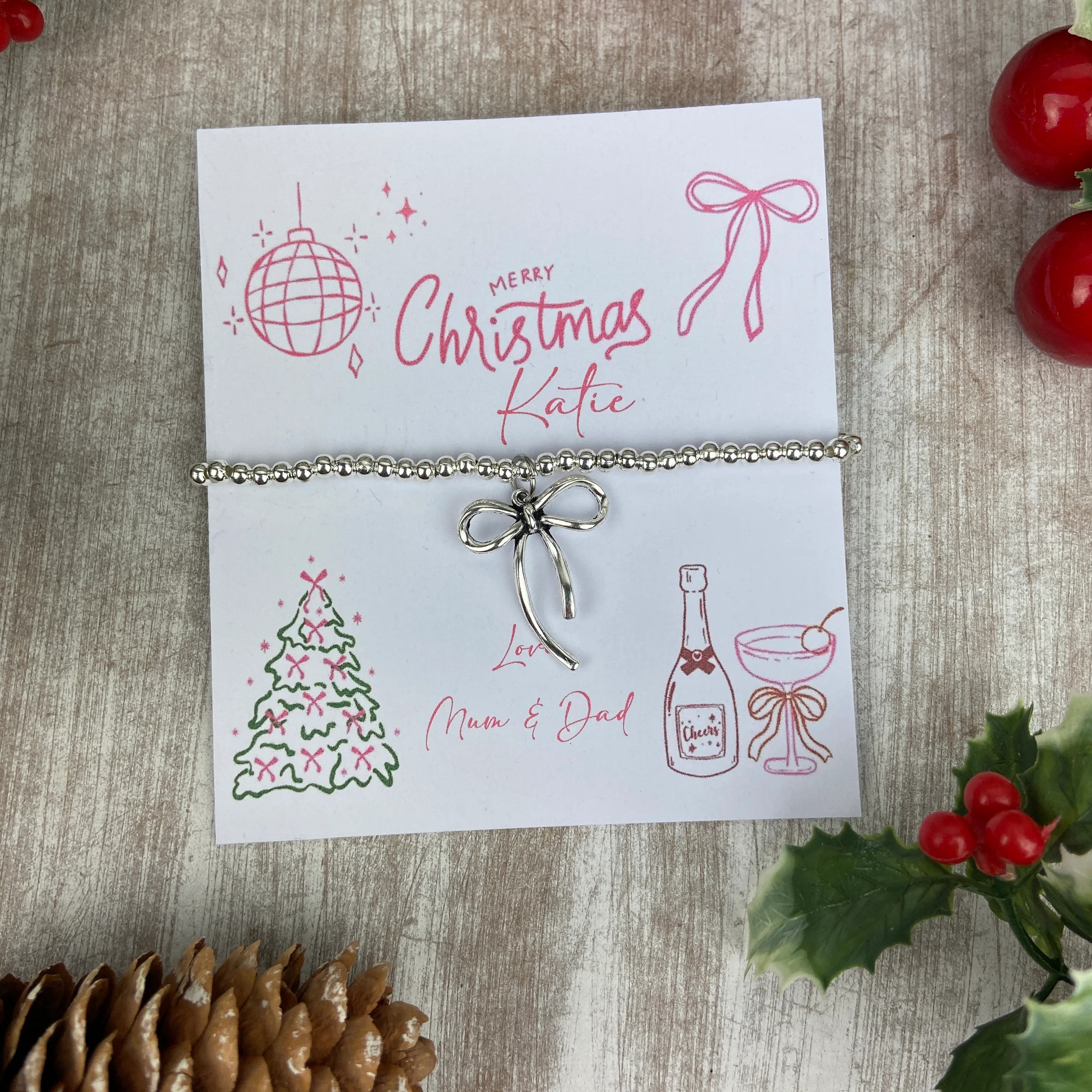 Whimsical Bow Christmas Bracelet - Image 13