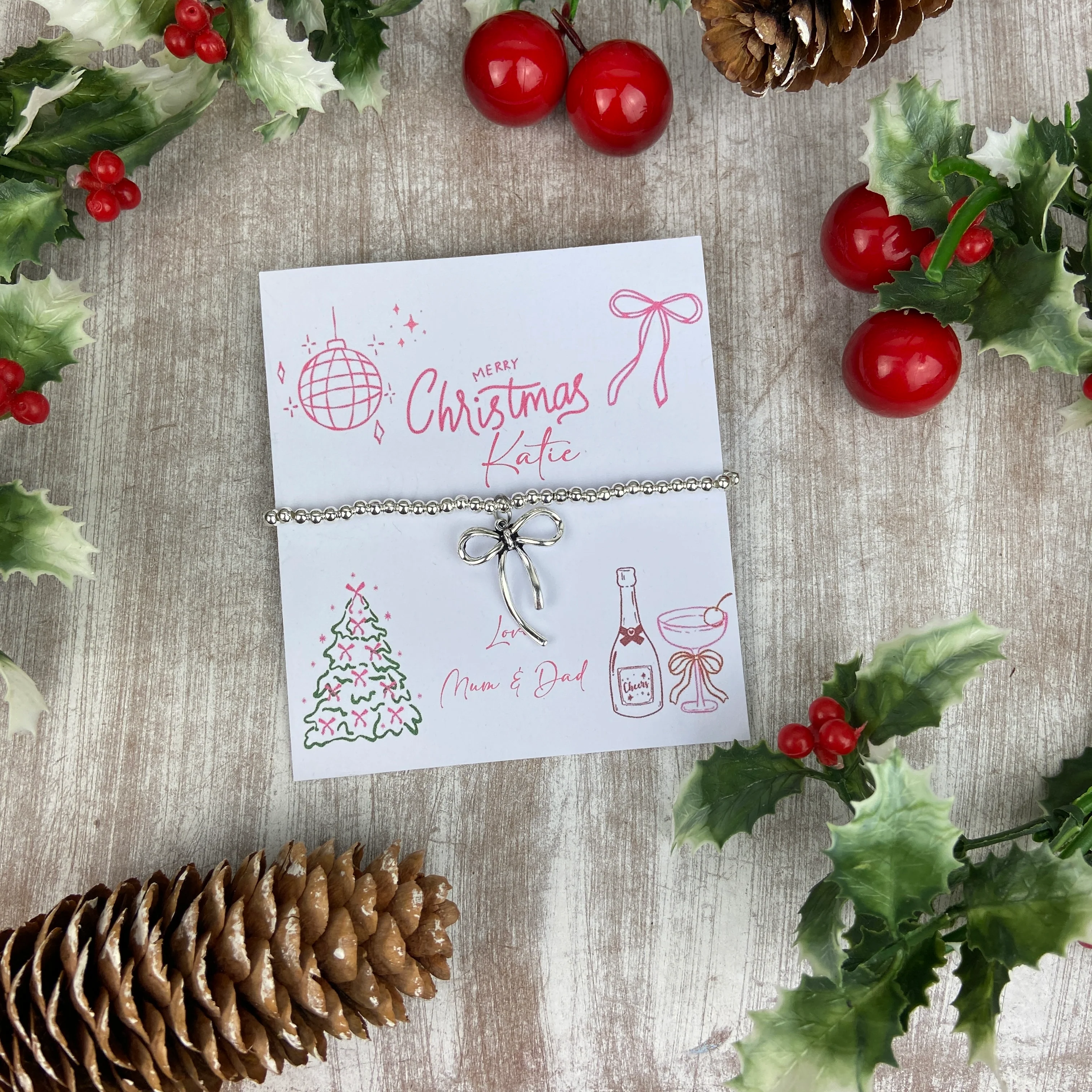 Whimsical Bow Christmas Bracelet - Image 4
