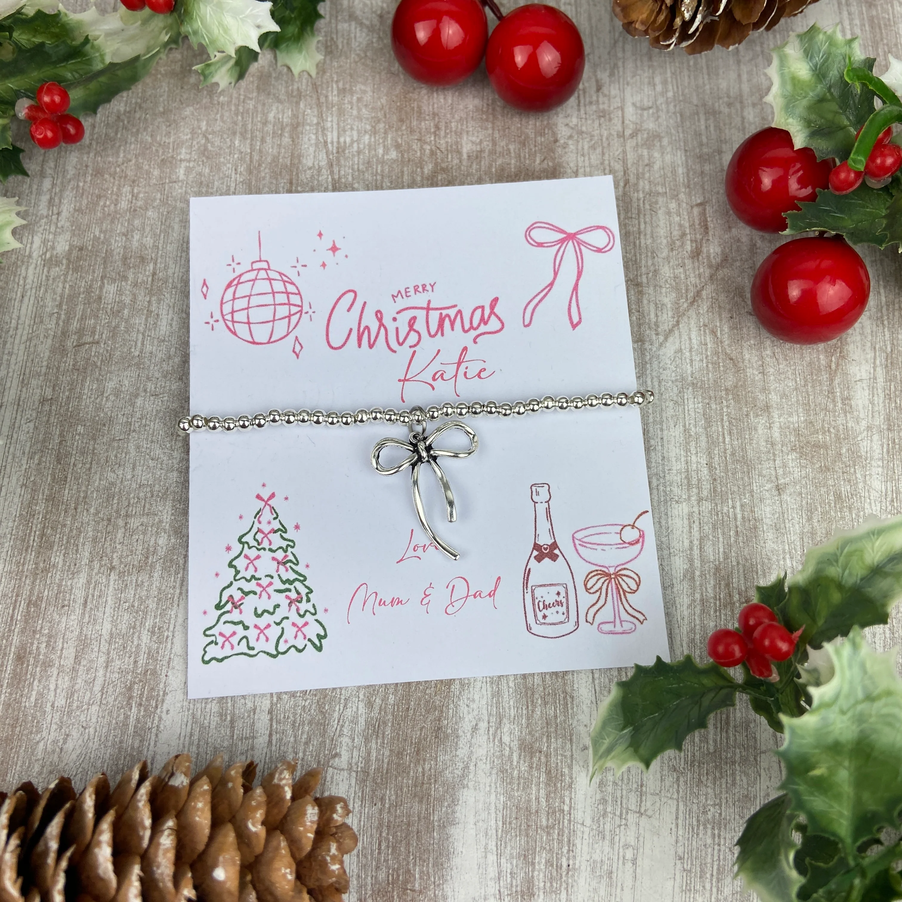Whimsical Bow Christmas Bracelet - Image 7