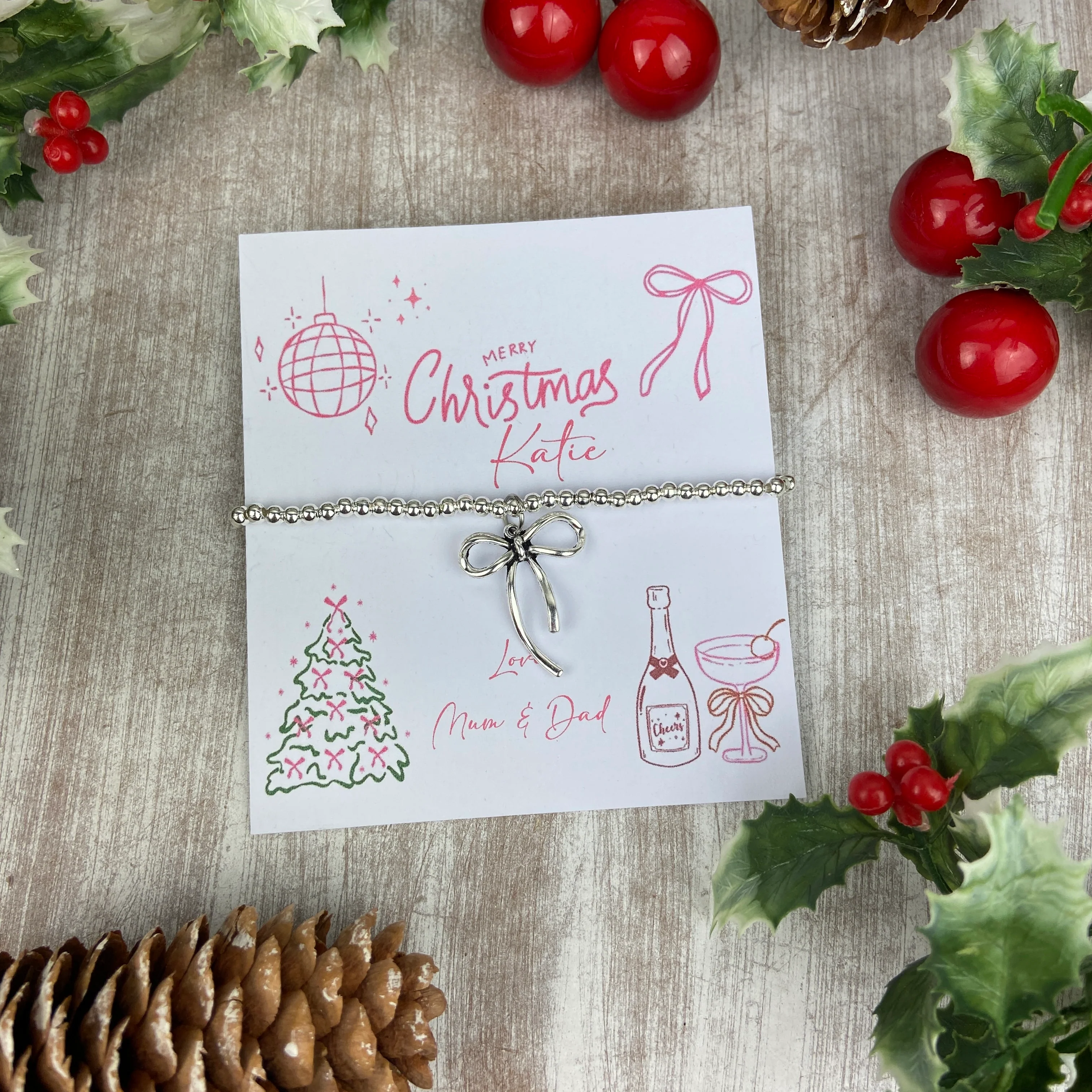 Whimsical Bow Christmas Bracelet - Image 8