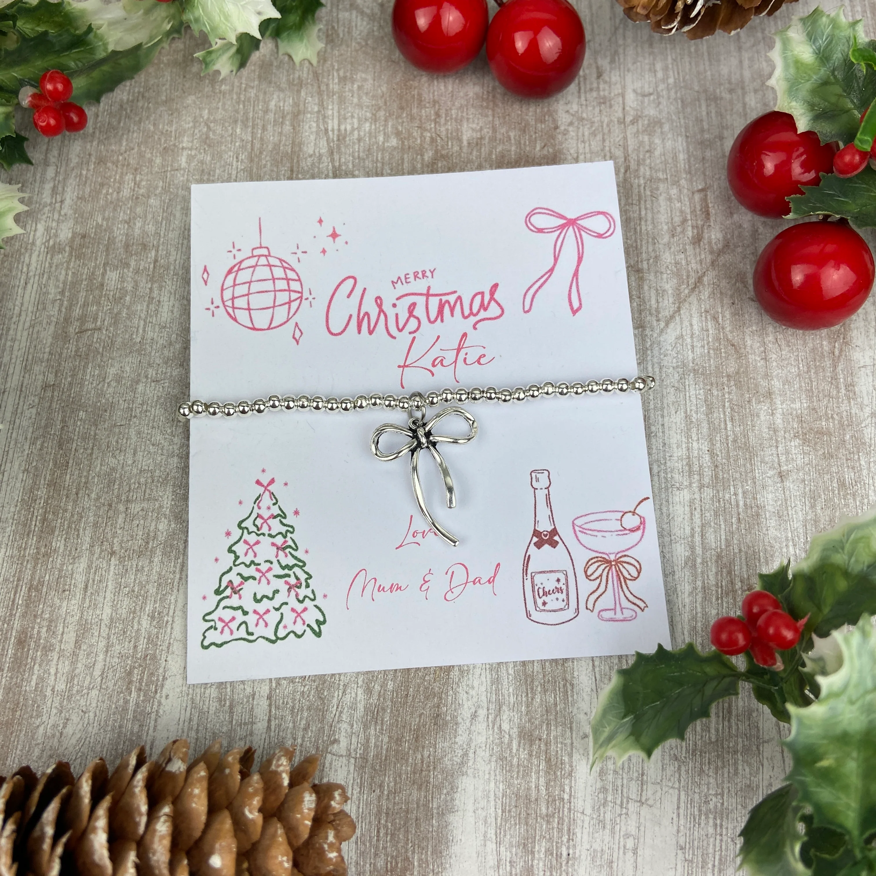 Whimsical Bow Christmas Bracelet - Image 9