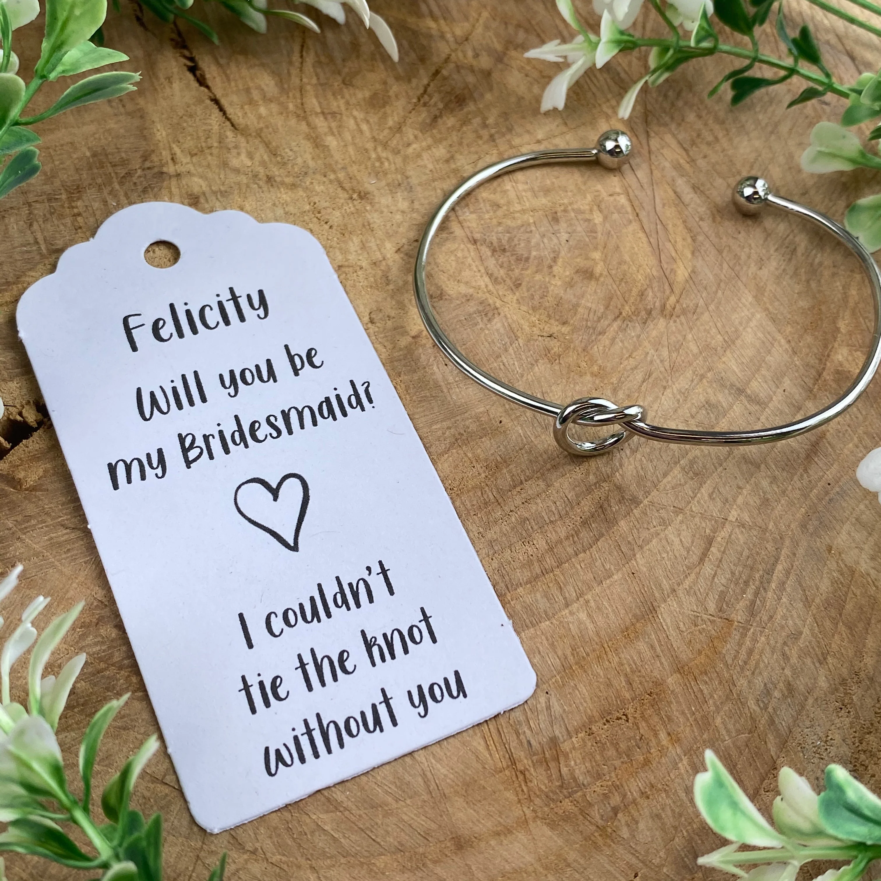 Will You Be My Bridesmaid Knot Bangle - Image 9