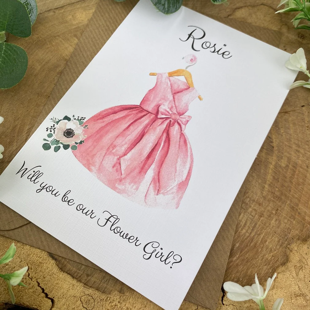 Will You Be Our Flower Girl Wedding Card - Image 4