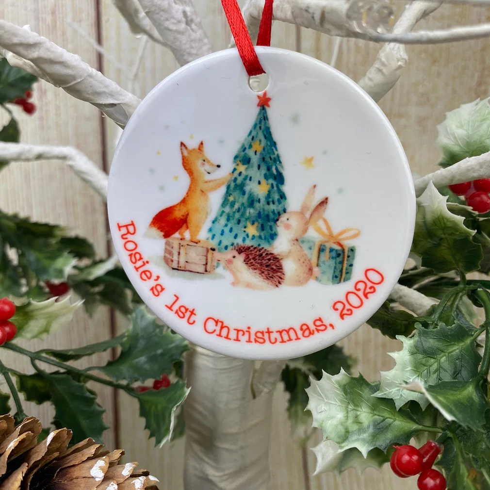 Woodland Friends 1st Christmas Hanging Decoration - Image 4