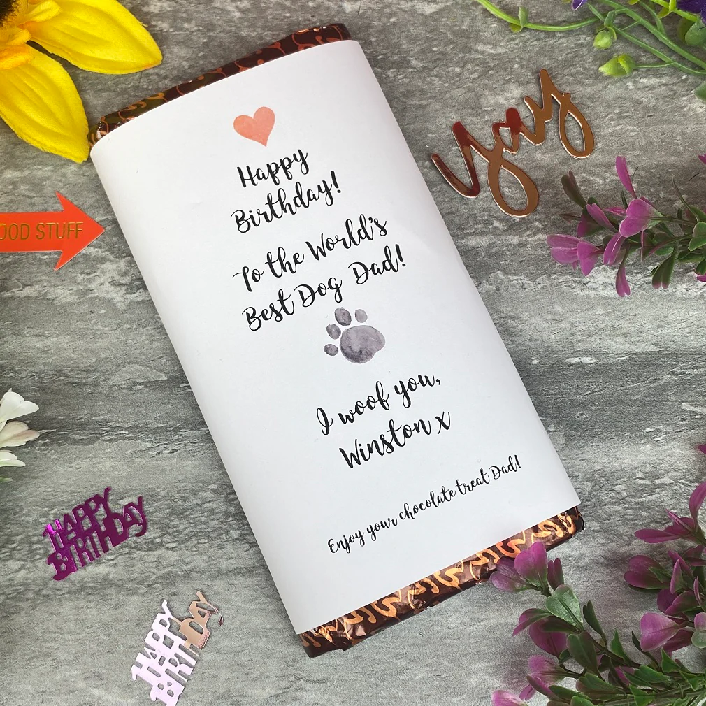 Worlds Best Dog Dad/Mum Birthday Chocolate bar - Image 5