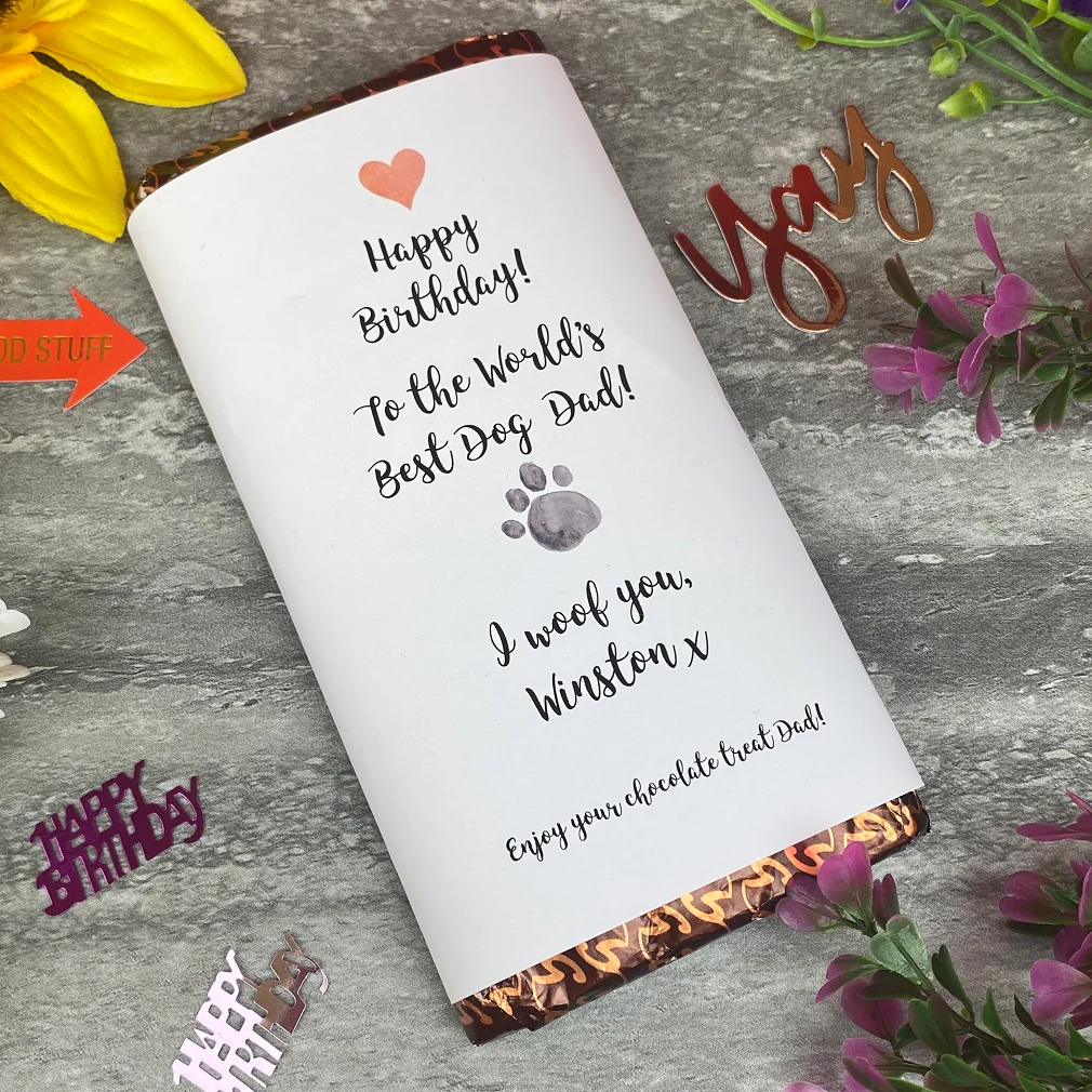 Worlds Best Dog Dad/Mum Birthday Chocolate bar - Image 6