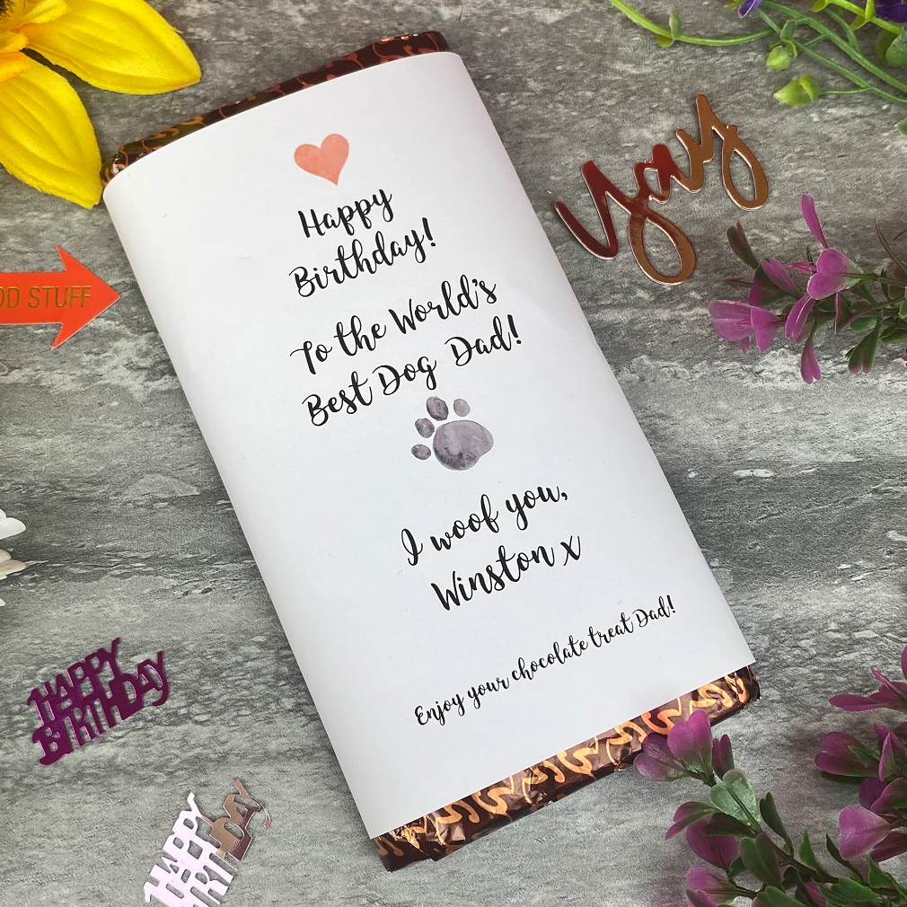 Worlds Best Dog Dad/Mum Birthday Chocolate bar - Image 9