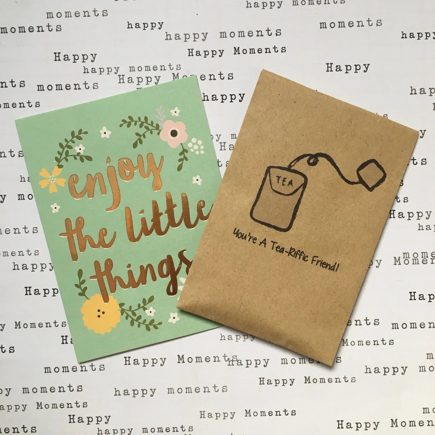 You're A Tea-Riffic Friend - Mini Kraft Envelope with Tea Bag