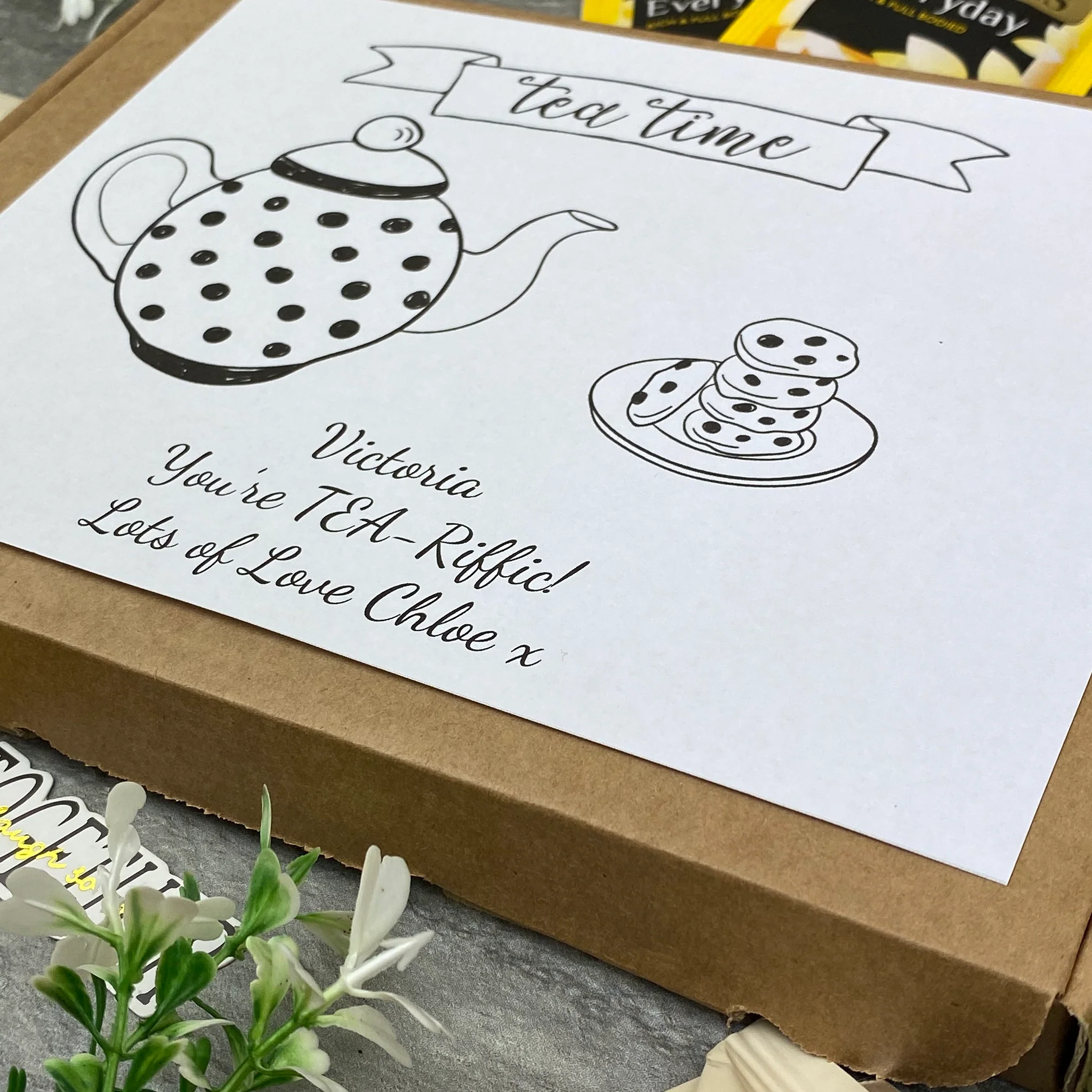 You're TEA-Riffic Personalised Tea and Biscuit Box - Image 10