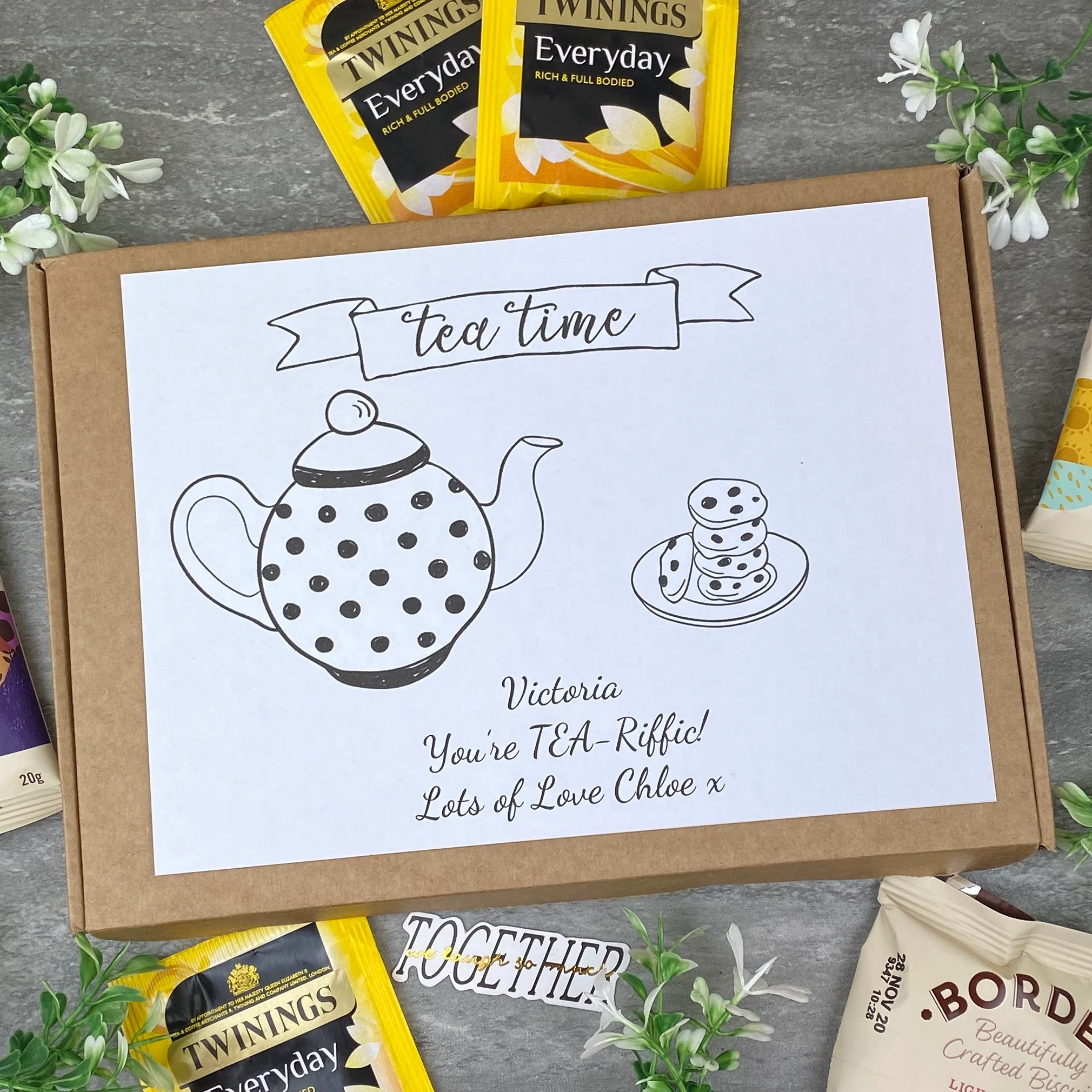 You're TEA-Riffic Personalised Tea and Biscuit Box - Image 7