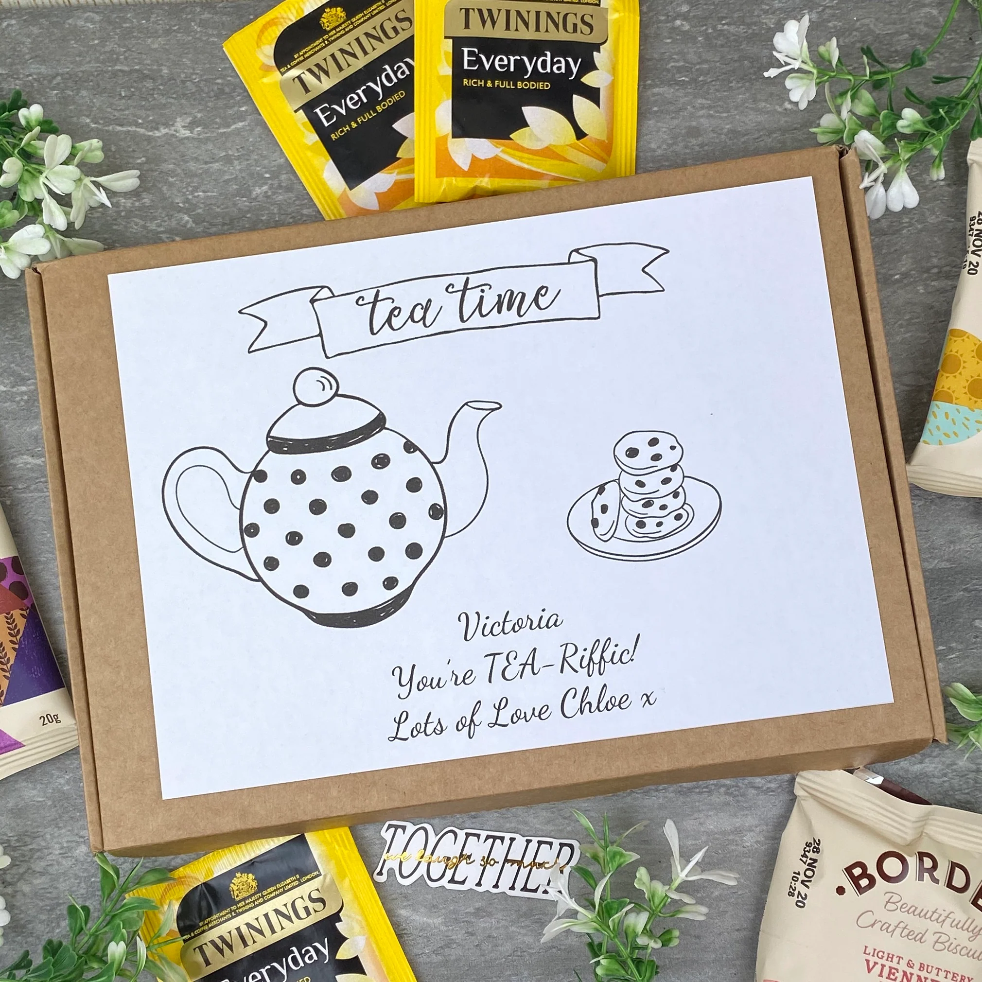You're TEA-Riffic Personalised Tea and Biscuit Box - Image 8