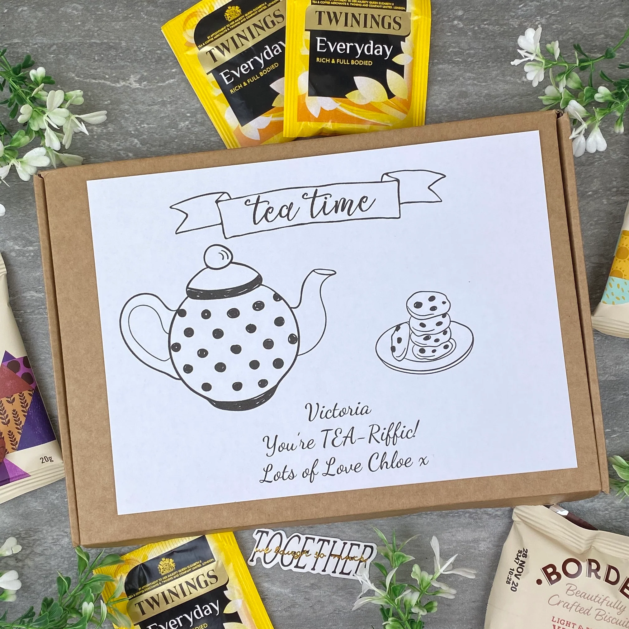 You're TEA-Riffic Personalised Tea and Biscuit Box - Image 9